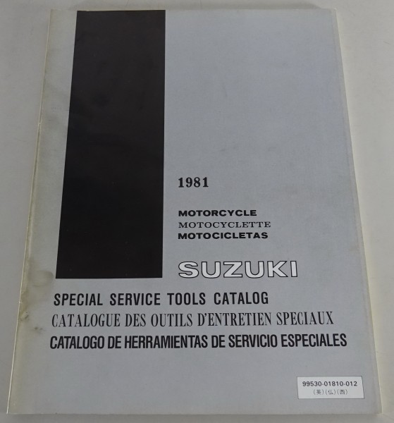 Spezialwerkzeugkatalog Suzuki Motorrad Spezialwerkzeuge Modelljahr 1981