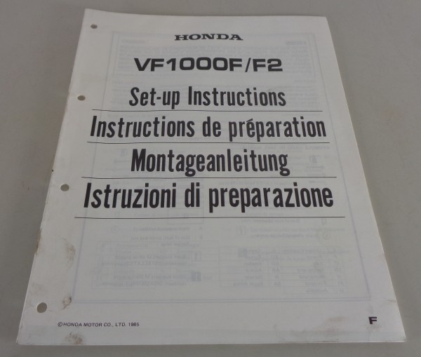Montageanleitung / Set Up Manual Honda VF 1000F/F2 Stand 1985