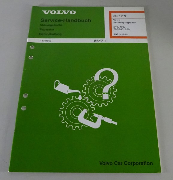 Werkstatthandbuch Volvo Serviceprogramm 240 / 400 / 700 / 900 / 850 ab 1991-1995