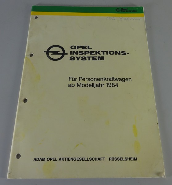 Werkstatthandbuch Inspektion Opel Corsa, Kadett, Rekord, Senator, Monza von 1983