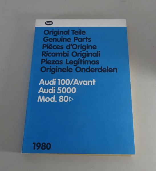 Bildkatalog Teilekatalog Audi 100 / Avant / 5000 S Typ 43 C2 Modelljahr ab 1980