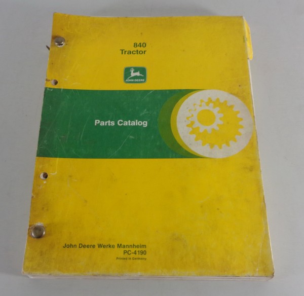 Teilekatalog / Parts Catalog John Deere Traktor 840 von 03/1981