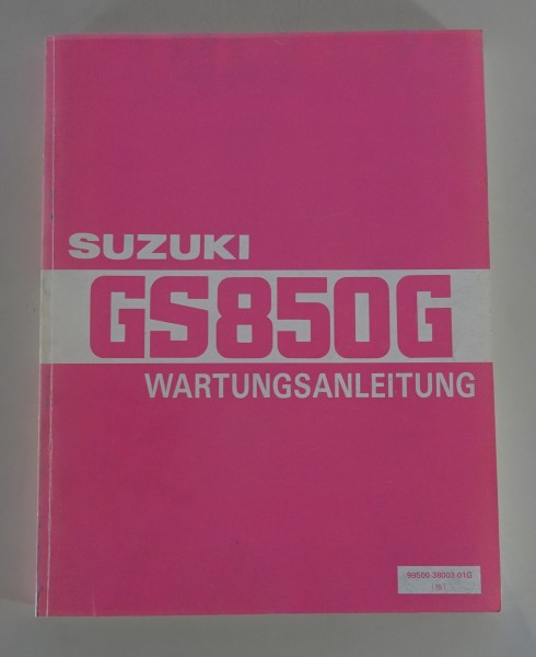 Werkstatthandbuch / Wartungsanleitung Suzuki GS 850 G Stand 10/1990