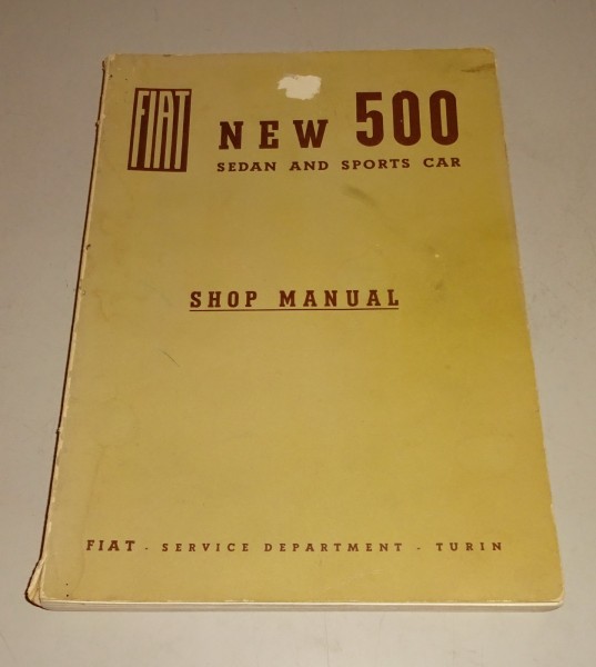 Workshop Manual / Repair Manual Fiat 500 Sedan and Sports Car Type 110 von 1977