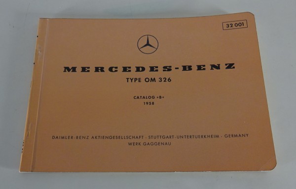 Bildkatalog / Ersatzteilkatalog Mercedes-Benz Dieselmotor OM 326 Stand 10/1958