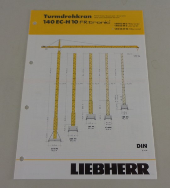 Datenblatt Liebherr Turmdrehkran 140 EC-H 10 FR.tronic von 03/2007