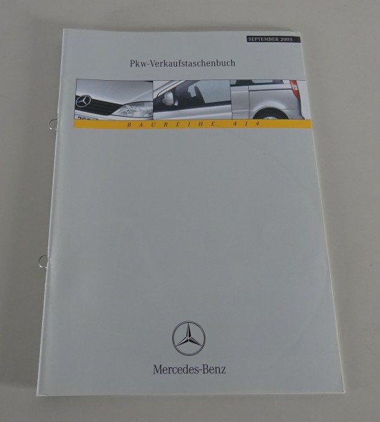 Verkaufstaschenbuch Mercedes-Benz Viano 414 Stand 09/2003