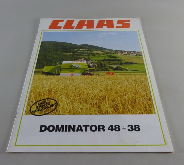 Prospekt / Broschüre Claas Mähdrescher Dominator 48 + 38 Stand 09/1981