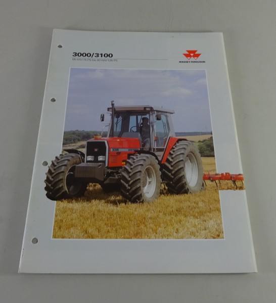 Prospekt / Broschüre Massey Ferguson MF 3000 / 3100 75 PS - 126 PS Stand 1993