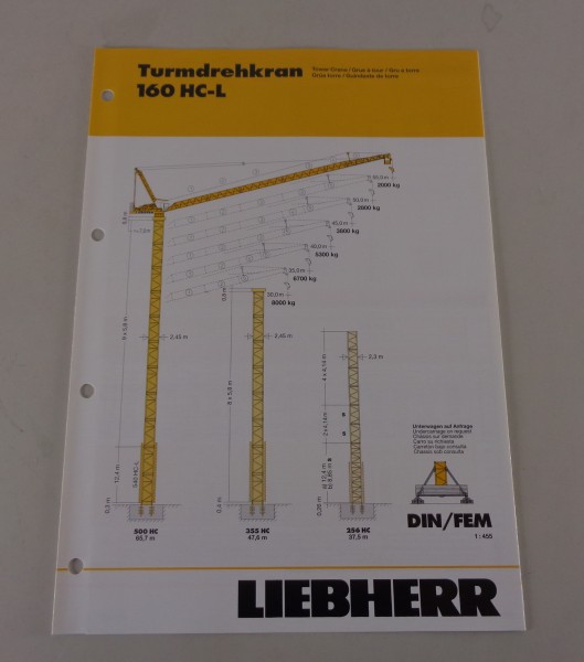 Datenblatt / Technische Beschreibung Liebherr Turmdrehkran 160 HC-L von 03/2004