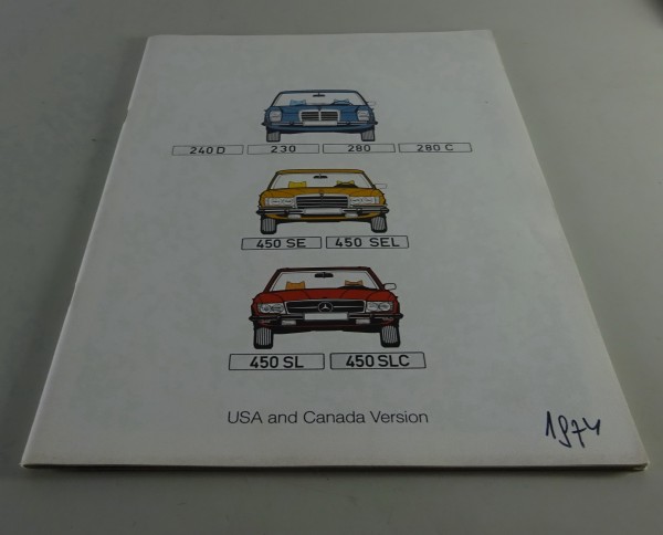 Prospect Mercedes-Benz Modellprogramm - /8 W114 + W 115, etc. Stand 10/1973