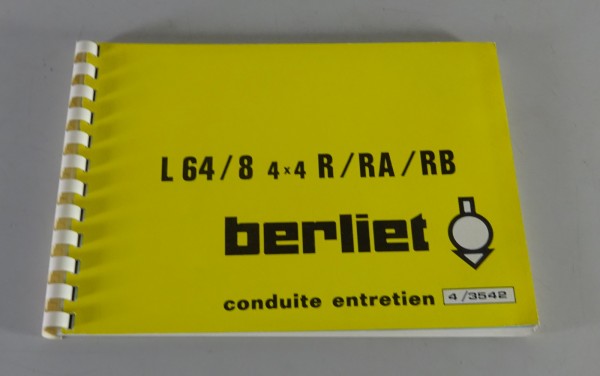Betriebsanleitung / Handbuch Renault LKW Berliet L 64 / 8 , R-RB Stand 12/1975