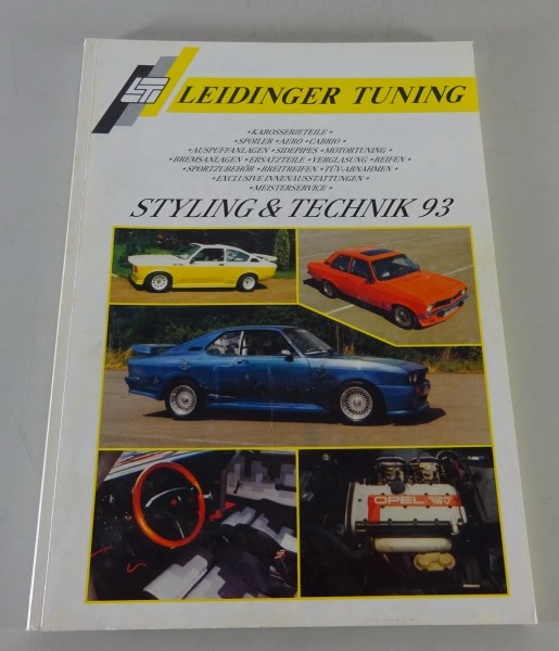 Prospekt Leidinger Opel Tuning mit Opel GT, Manta, Kadett, Ascona, etc. von 1993