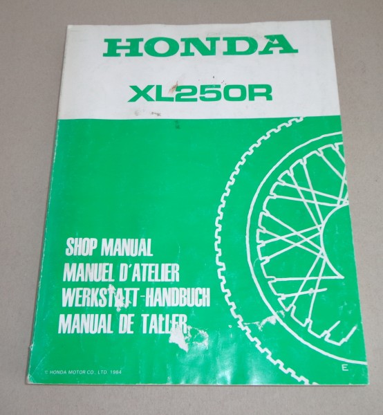 Werkstatthandbuch Honda XL 250 R / XL250R Ausgabe 1984