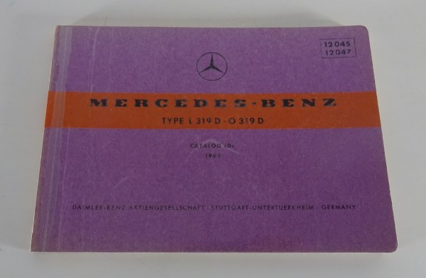 Bildkatalog Mercedes-Benz Kleintransporter L 319 D / O 319 D Diesel von 10/1962