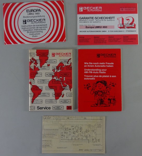 Betriebsanleitung / Handbuch Becker Auto-Radio Europa LMKU 460 | DEU / ENG / ITA