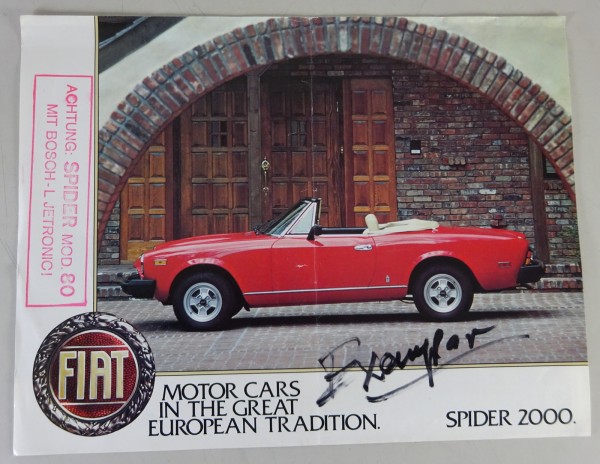 Prospektblatt Fiat 124 Spider 2000 USA | ENG | Stand 1980