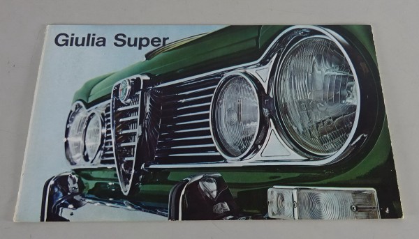 Faltprospekt / Broschüre Alfa Romeo Giulia Super 1600 Stand 1976