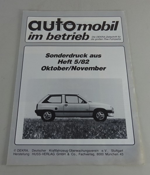 Faltprospekt / Broschüre Sonderdruck zu Opel Corsa A Stand 05/1982