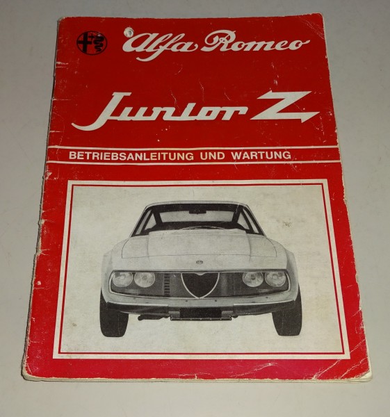 Betriebsanleitung / Handbuch Alfa Romeo 1300 GT Junior Z Zagato Stand 04/1971