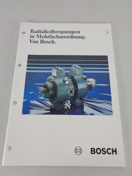 Prospekt / Technische Info Bosch Radialkolbenpumpe in Mehrfachanordnung 02/1983