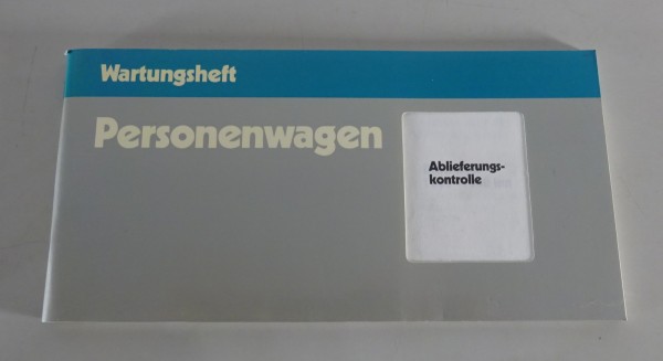 Scheckheft / Wartungsheft Mercedes Benz W126 / W124 / R107 / W201 Stand 03/1986