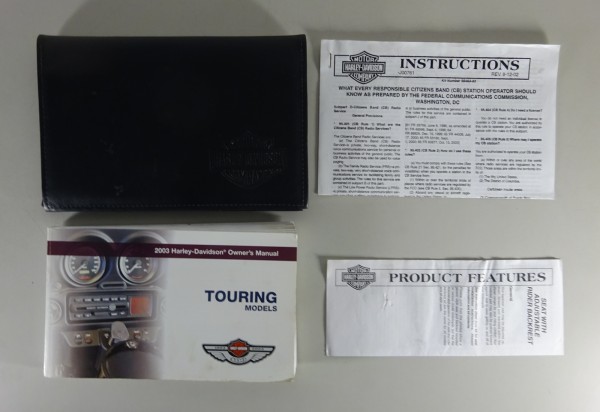 Wallet + Owner´s Manual Harley Davidson 2003 Touring Models from 09/2002