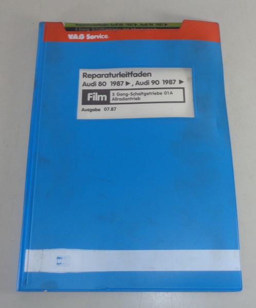 Werkstatthandbuch Microfich Audi 80 90 B3 Typ 89 Quattro Getriebe 01A von 7/1987