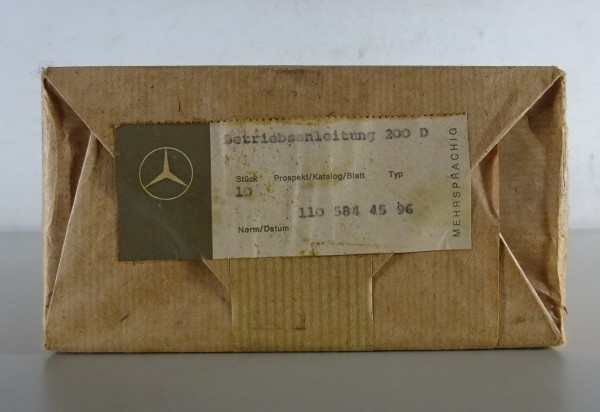 Konvolut Betriebsanleitung Mercedes-Benz W110 200D Heckflosse original verpackt