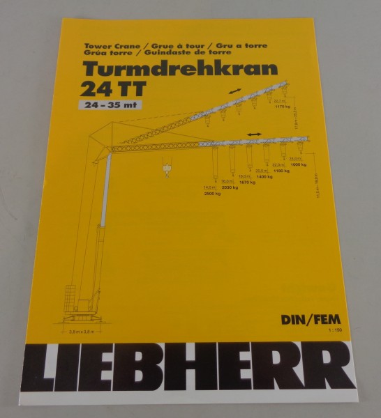 Datenblatt / Technische Beschreibung Liebherr Turmdrehkran 24 TT von 03/2001