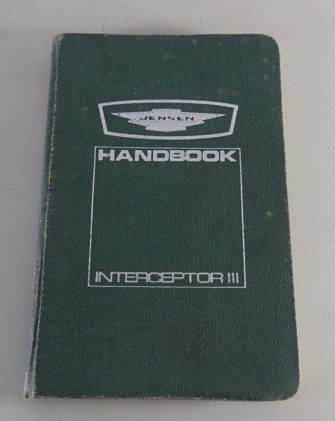 Owner´s Manual / Handbuch Jensen Interceptor MK. 3 / III Stand 1971