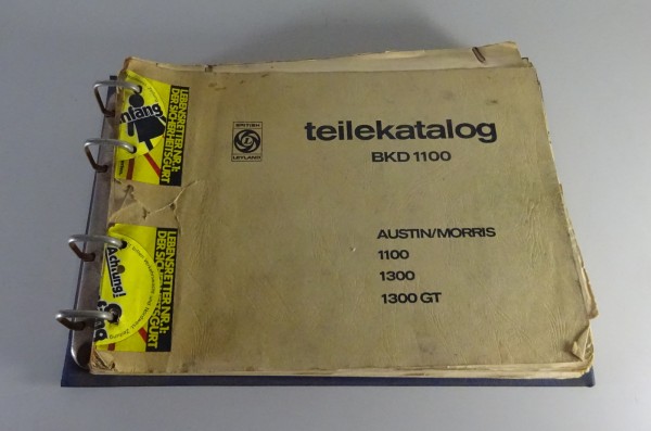Teilekatalog / Ersatzteilliste Austin / Morris 1100 / 1300 + GT ADO16 Stand 1972