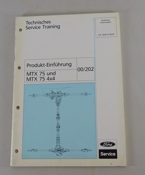 Technisches Service Training Ford Escort RS MTX 75 + MTX 75 4x4 Stand 06/1991