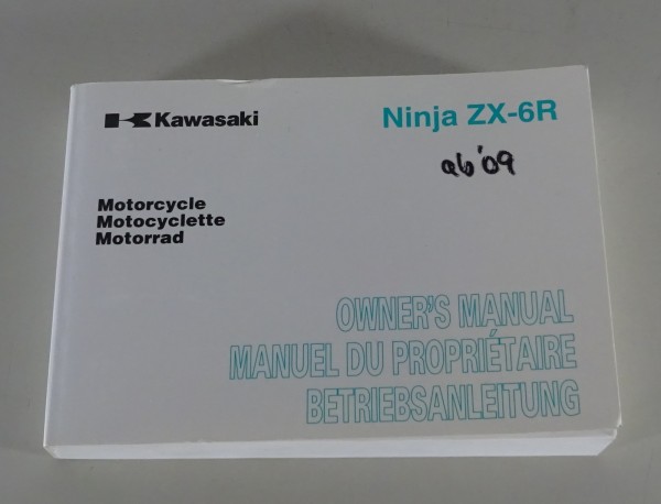 Betriebsanleitung / Handbuch / Owner´s Manual Kawasaki Ninja ZX-6 R von 09/2008