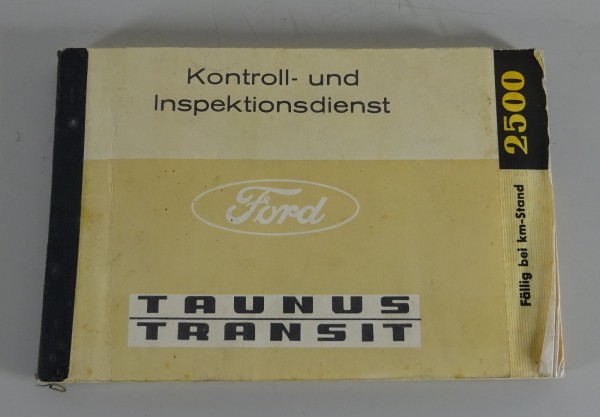 Scheckheft / Wartungsheft Ford Taunus / Transit / FK 1000 & 1250 Stand 06/1964