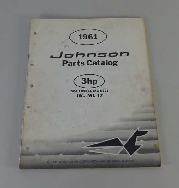 Teilekatalog OMC Johnson Outboards / Außenborder 3 PS Models Stand 1961