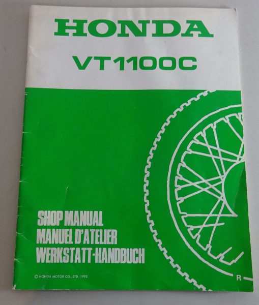 Werkstatthandbuch Ergänzung Workshop Manual Supplement Honda VT 1100C Stand 1993