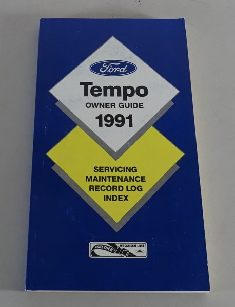 Owner´s Manual / Handbook Ford Tempo Stand 1991