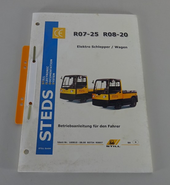 Betriebsanleitung / Handbuch Elektro Schlepper R07-25 / 08-20 Stand 08/2000
