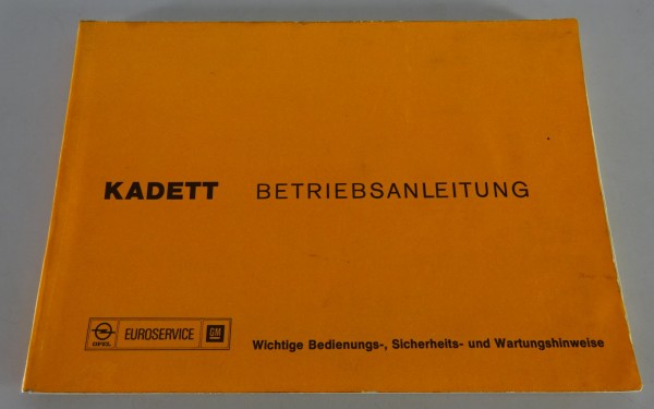 Betriebsanleitung / Handbuch Opel Kadett C Stand 10/1975