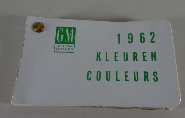 Lack-/Farbmusterkarten General Motors Opel / Vauxhall / Chevrolet Stand 1962