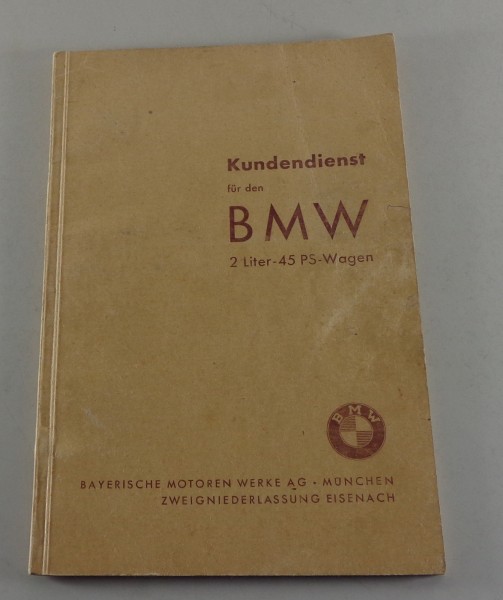 Kundendienst Scheckheft BMW 320 von 1939