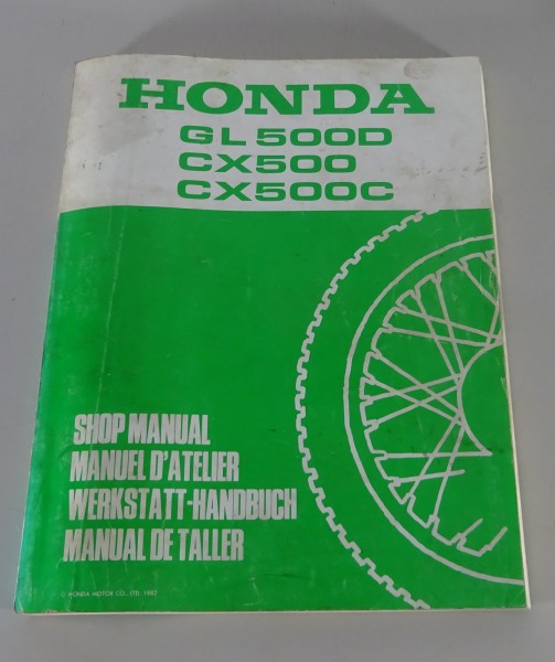 Werkstatthandbuch Ergänzung Honda GL 500D / CX 500 / CX 500C Stand 1982