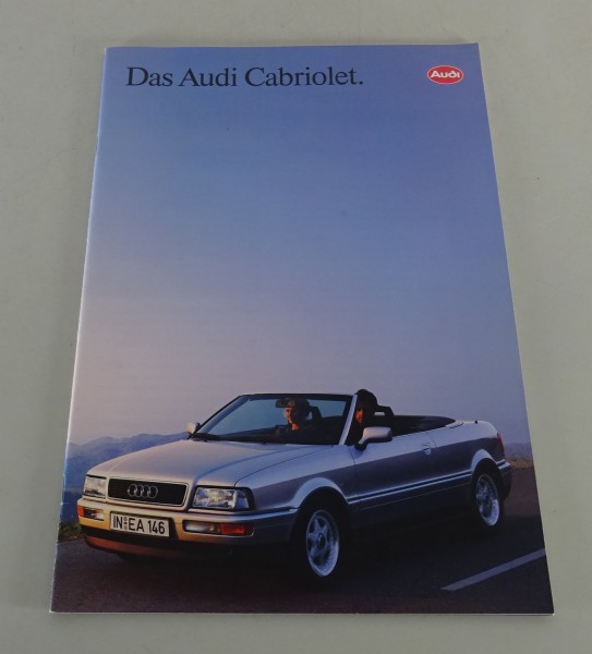 Prospekt / Broschüre Audi Cabriolet Typ 89 Stand 07/1991