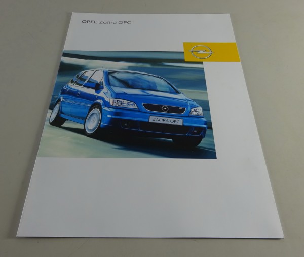 Prospekt / Broschüre Opel Zafira A OPC Stand 05/2001