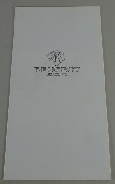 Prospekt / Prospectus Peugeot 504 SL / 504 GL / 504 Kombi Stand 1976