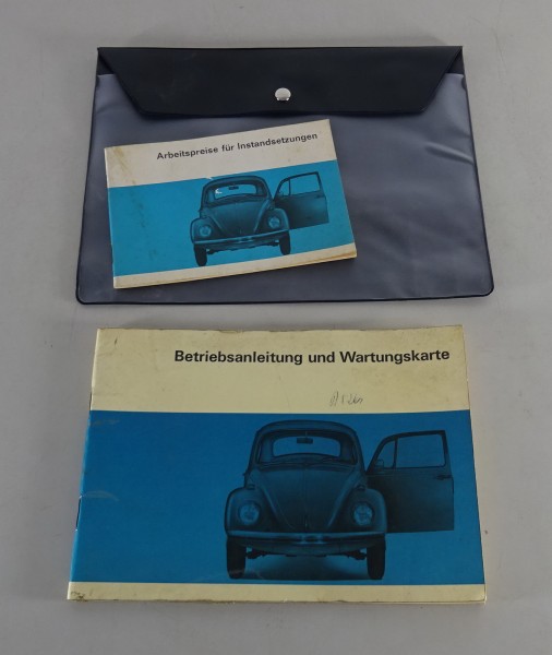 Bordmappe + Betriebsanleitung VW Käfer 1200 / 1300 / 1500 + Cabrio von 08/1967