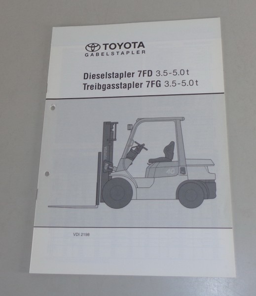 Prospekt Toyota Gabelstapler, Dieselstapler 7FD / Treibgasstapler 7FG 3,5 - 5.0t
