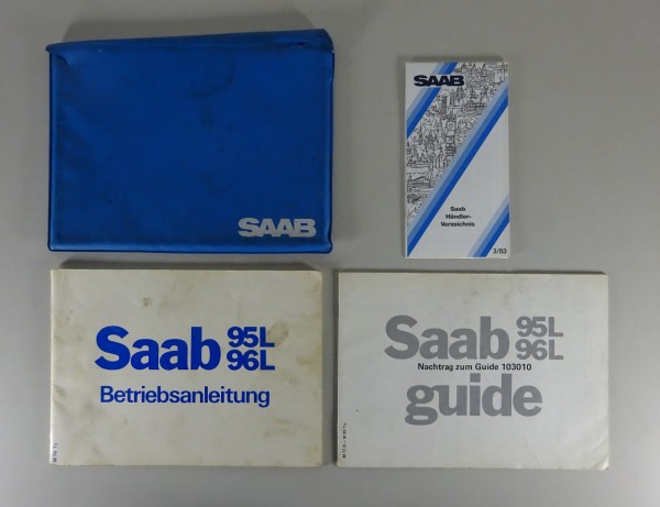 Bordmappe + Betriebsanleitung / Handbuch Saab 95 L / 96 L Stand 1976