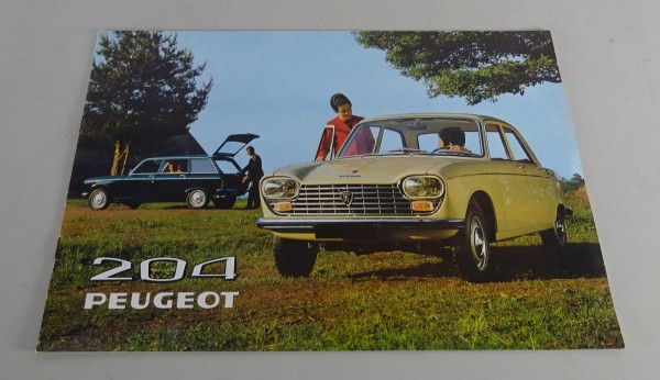 Prospekt / Broschüre Peugeot 204 Luxe / Grand Luxe & Break Grand Luxe Stand 1970